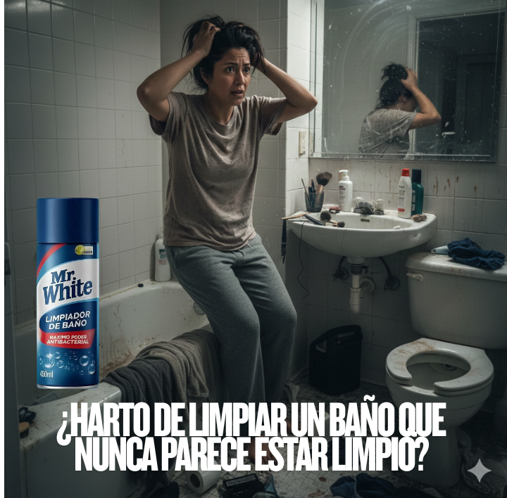 Mister White 3 en 1 – Limpieza Total para Baño, Cocina y Todo tu Hogar