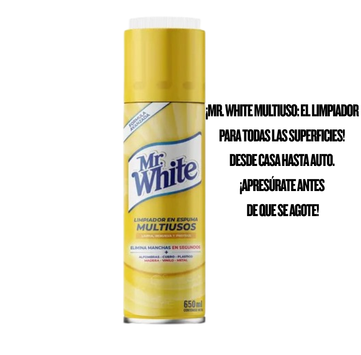 Mister White 3 en 1 – Limpieza Total para Baño, Cocina y Todo tu Hogar